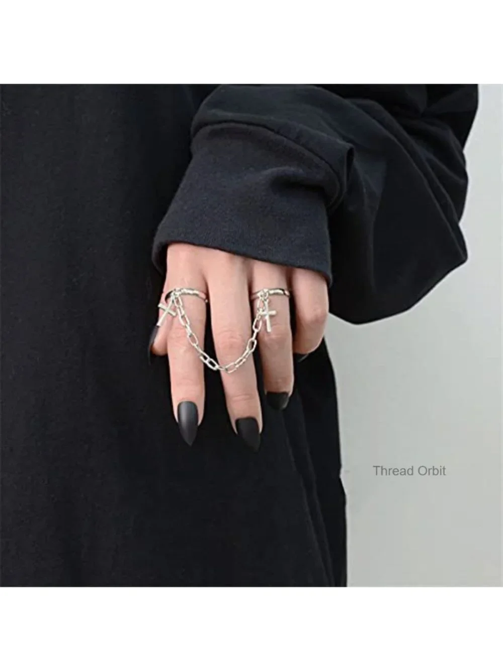17 Pc Punk Chain Stackable Rings Set Silver Vintage Knuckle Rings for Women